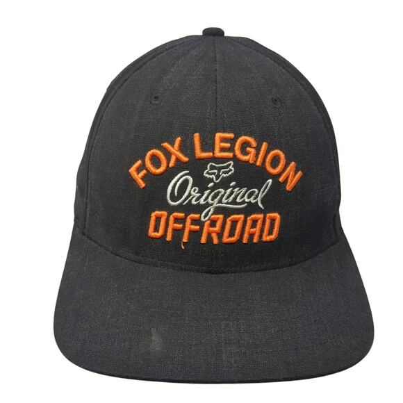 Fox Legion Off Road Fitted Hat Black Medium Embroidered Flexfit Outdoor - Picture 1 of 9